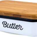 Granrosi Farmhouse Butter Dish with Lid for Countertop  Large Butter Container with Lid & Chopping Board; Fridge & Countertop Use; Kitchen Decor and Accessories