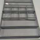 Mind Reader Drawer Organizer, Desk, Utensil Organizer, Office, Kitchen, Metal Mesh, 15" L x 12" W x 2.25" H, Set of 2, SIlver