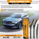 AUTOBOO 26"+20" Windshield Wipers with 14" Rear Wiper Blade Sets Replacement for Acura MDX 2014-2020 -Original Factory Quality (Pack of 3)