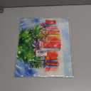 IVN Merry Christmas Tree Santa Garden Flag 12x18 Inch Double Sided Colorful Star Gift Boxes Snowy Pinecones Outdoor Small Burlap Holiday Christmas Decorations Yard Flag for Outside Winter Xmas Decor