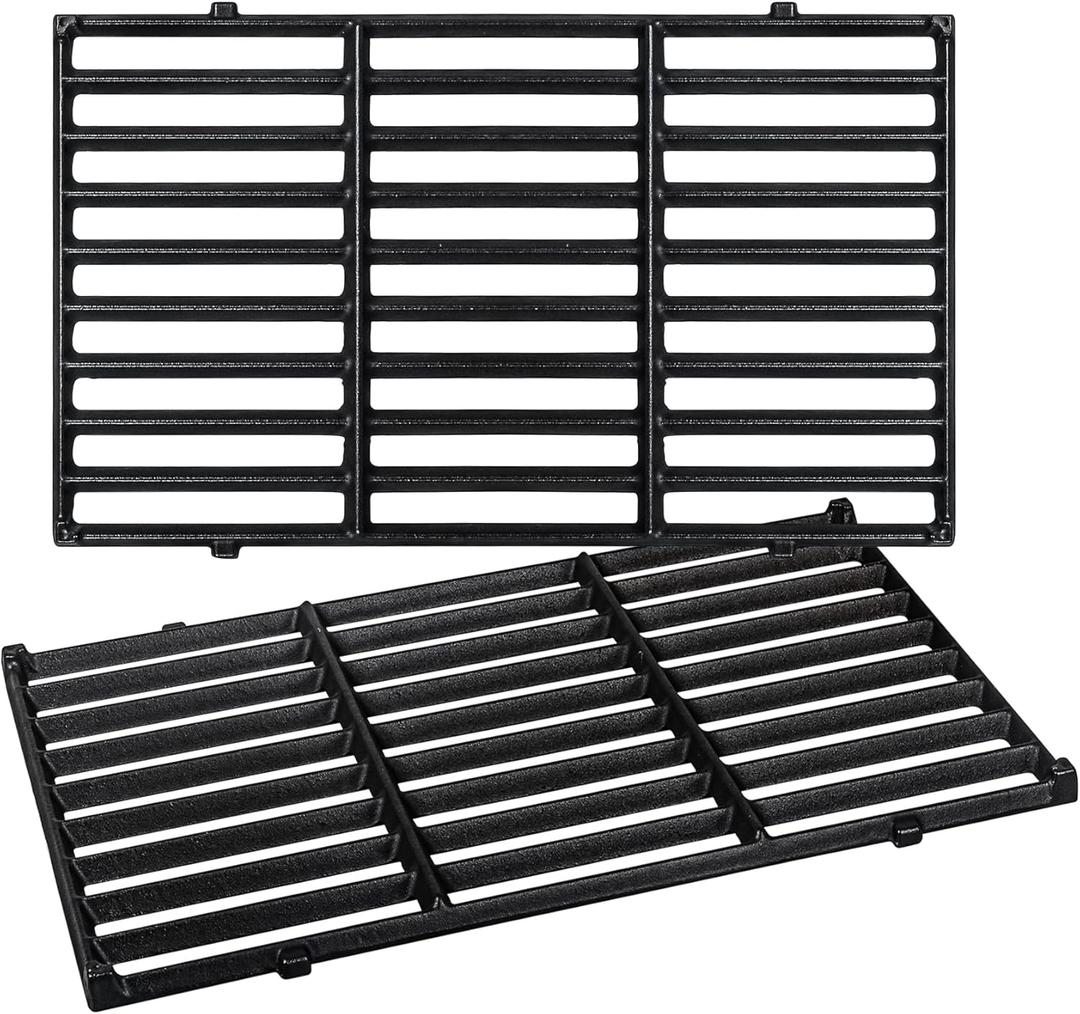 17.5' 7637 Cast Iron Grill Grates For Weber Spirit 2 Grill Parts With 2 Burner Gas Grills,Spirit E-210 S-210,Spirit 200 & GS4 Spirit II 200 Series (Front-Mounted Control) Gas Grill Replacement Parts (17.5 x 10.2 - For Weber Spirit E-210)