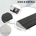 ESUFEIR 196" Wedge Sliding Window Weather Stripping Door Gap Filler,Adhesive Window Insulation for Winter Door Seal Strip,Soundproof Foam Tape for Frame,Black