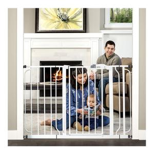 Regalo Easy Step 49-Inch Extra Wide Baby Gate, Includes 4-Inch and 12-Inch Extension Kit, 4 Pack of Pressure Mount Kit and 4 Pack of Wall Mount Kit (White)