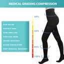 Medical Compression Pantyhose Stockings for Women Men, 20-30 mmHg Compression Socks Support Hose Tights, XL