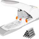 Amazon Basics Heavy Duty Stapler, 130 Sheets High Capacity, Large Office Stapler with 1000 Staples, White