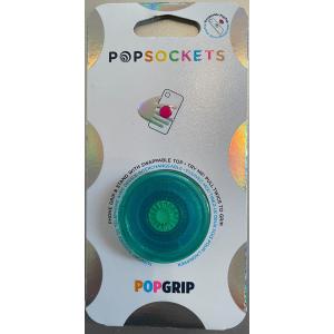 PopSockets PopGrip Swappable Top Phone Grip Stand Transparent Glitter Mint