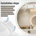 S97013662 Bathroom Fan Cover Grille and Lens Assembly Kit for Broan Nutone Exhaust Fan Cover 655, 656, 657, 659, 695, 696, HFL695 Bathroom Fan Cover, Replaces 97013662
