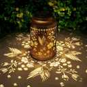 Mothers Day Gifts Birthday Unique,Hummingbird Solar Lanterns Outdoor Waterproof Gifts for Women Mom Grandma,Metal Bird Decor Lantern LED Decorative Light for Garden,Yard,Patio,Lawn Backyard