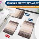 OLANLY Bathroom Rug Mat 24x16, Extra Soft and Absorbent Microfiber Bath Rugs, Non-Slip Plush Shaggy Bath Carpet, Machine Wash Dry, Bath Mats for Bathroom Floor, Tub and Shower, Brown