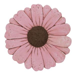 Landoraloria Cement Flower Stepping Stone 10 Daisy Garden Path Stone for Yard & Walkway Handcrafted Non-Slip Outdoor Patio Decor Weather-Resistant Cement Stone (Pink)