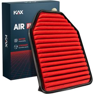 KAX Premium Engine Air Filter, GAF059 (CA10348) Replacement for Jeep Wrangler V6 2007 2008 2009 2010 2011 2012 2013 2014 2015 2016 2017, Wrangler JK 2018, 200% Longer Life