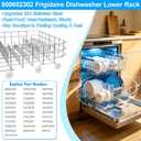 UPGRADED 808602302 Dishwasher Lower Rack Replacement Compatible with Kenmore Frigidaire Dishwashers Rack 5304535768 Frigidaire Lower Dishrack Assembly With 154174501 Dishwasher Wheels Lower Racks Part
