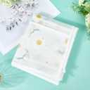 CREATCABIN Refrigerator Dust Cloth PVEA Dustproof Fridge Top Cover Multi-Purpose Washing Machine Waterproof Cover with Side Storage Pockets for Kitchen Appliance Protector Daisy Flower 51 x 21.3 Inch