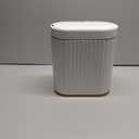 ELPHECO Automatic Motion Sensor Trash Can - 2 Gallon Slimline for Bathroom, Bedroom, Kitchen, Office - White with Gold Trim