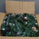 FGHB Christmas Garlands,2.7M/ 9FT Christmas Garland,Christmas Garland with Lights, and Berries,for Fireplaces,Stairs, Interior Decoration,Christmas Decoratio (Green)