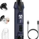 Casfuy 6-Speed Dog Nail Grinder 50%+ Boost Power Dog Nail Trimmers Quiet with Dust Cap & 2 LED Lights & 2000mAh Battery & 4.8V Motor Electric Pet Toenail File Tool for Large Medium Small Dogs Cats