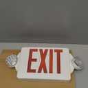 Lithonia Lighting Quantum LED Exit Sign/Emergency Light Combo, Exit Sign and Emergency Lights for Business, 2-Head Fixture, Red Letters, 180 Lumens, MVolt, 4 Watts (LHQM LED R M6)