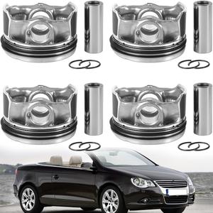 06H107065AM Engine KS Pistons Ring Assembly Set STD 21mm 82.51mm Compatible with VW EOS Passat Tiguan Jetta Golf CC Tiguan 2.0T AUDI A3 A4 A5 Q5 Allroad Quattro TT EA888 2.0L Engine