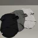 Multipack 100% Organic Cotton Dog Short Sleeve T-Shirt Pet Tees for All Breeds, Gray Ombre, Medium (Medium (20-45 lbs))