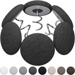 12 Colors Fabric Covered Button Twist Pins Dust Ruffle Pins- for SofaUpholsteryArmchair Caddies, Armrest Covers,Bed Skirts, Slipcovers, Headliners (Dark Grey, 24)