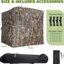 Hunting Blind 270° See Through, 2-3 Person Deer Blind, Pop Up Ground Blind