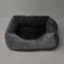 MIXJOY Dog Bed for Large Medium Small Dogs, Rectangle Washable Sleeping Puppy Bed, Soft Calming Cat Beds for Indoor Cats, Orthopedic Pet Sofa Bed, Anti-Slip Bottom with Multiple Size (20'', Grey)