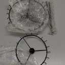 iDavosic.ly 2 Tier Rotating Necklace Organizer with Jewelry Tray, Adjustable Metal Necklace Holder with 42 Hooks, Extra Tall Bracelet Keychain Spinning Display Stand Tree Tower for Women, Black