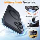 for iPhone 17 Case: with 360° Spin Magnetic Stand, Camera Control Button, Fit for MagSafe, Military Drop Protection, Protective Slim Phone Cover for iPhone17 with Ring Kickstand, 6.3", Black
