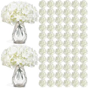 104Pcs Hydrangea Artificial Flowers Bulk, White Hydrangeas Flowers
with 104-Stems, Full Hydrangea Decor, for Wedding Centerpieces, Arch and Background, Bridal Shower and Home Decor
