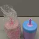 Fimibuke Kids & Toddler Cups Spill Proof, 12 OZ Insulated Sippy Cups for Toddlers Boys Girls, BPA-Free Toddler Straw Tumbler, Stainless Steel Kids Water Bottle with Twist Lids & Silicone Straw, 2 Pack (Pink & Purple)