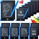 Nezyo 16 Pieces 4.5 Inch Mini LCD Writing Tablet for Kids Electronic Doodle Board Colorful Drawing Tablet Bulk Erasable Writing Pad Reusable Learning Gift for Girls Boys Party Favor(Blue)