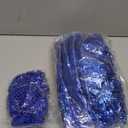 Realspring 124 Pcs Blue School Spirit Items Bulk Team Spirit Week Accessories Include Foil Wig Fits Whistles Eye Black Sticker for Sporting Events