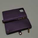 Defencase Compatible with iPhone 15 Plus Case Wallet with RFID Blocking Card Holder for Women Men, Soft PU Leather Magnetic Snap Flip Zipper Strap Wallet Phone Case Fit for iPhone 15 Plus 6.7", Purple