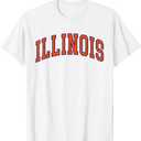 Retro Illinois Orange Tee Vintage Illinois Blue Throwback IL T-Shirt (L)
