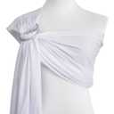 Baby Water Ring Sling Carrier | Lightweight Breathable Mesh Baby Wrap for Infant, Newborn, Kids and Toddlers | Perfect for Summer, Swimming, Pool, Beach | Great for Dad Too White