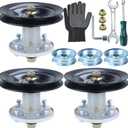 3 Pack Greased GY21099 Spindle Assembly with GX21381 Pulley GY20629 Replaces GY21099 Spindle Kit John Deere GY21099, GY20867, GY20592, GY20110, GY22082 for John Deere D170 LA175 E180 Tractors