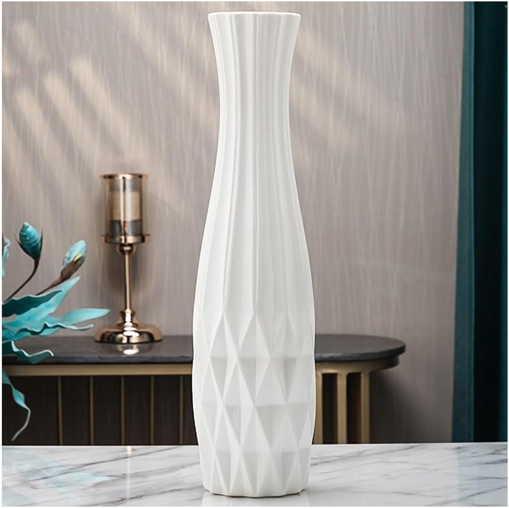 7 Styles White Floor Vase,Modern Ceramic Large Vase,Flower Pot, All Flower Holder for Home Dcor Dried Flower Arrangement(D,45cm)