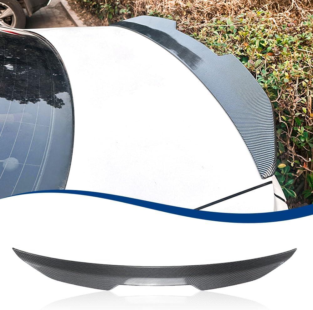 Rear Trunk Spoiler PSM-Style Compatible with (A4 S4 B9 2017-2024, Carbon Fiber Pattern)
