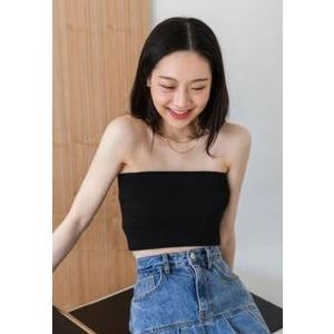 Crop Top, Black, Size XL