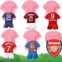 2 x 6Pcs Football Jersey Silicone Molds, No.9 Jersey Chocolate Fondant Molds, for Sports Theme Party Cake Decoration, Candy, Chewing Gum, Flower Paste, Dough, Resin, Pendants, Keychains, Clay