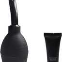 Abyclean Anal Douche Enema Bulb Kit with Lube Vaginal Douche Enema Cleaner for Womens or Mans Health (310ml Black)