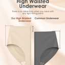 Kalapa Seamless Womens Underwear High Waisted No Show Briefs Silky Stretch Breathable Full Coverage Ladies Panties Multi Pack (US, Alpha, Medium, Regular, Regular, Nude (6 Pack))