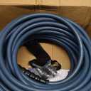 3/8'' Pressure Washer Hose 100FT - Kink Resistant Steel Wire Braided, Wear Resistant, 3/8" Stainless Steel Quick Connect, with M22 14mm Adapter Set, Hot and Cold Water Power Washer Hose, 4200 PSI (Blue)