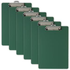 Officemate Recycled Plastic Clipboard, Letter Size, Green, Pack of 6 (83084)