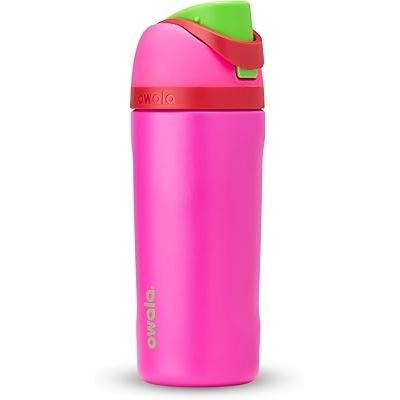 Owala Kids FreeSip Insulated Stainless Steel Water Bottle with Straw, BPAFree Sports Water Bottle, Great for Travel, 16 oz, All the Berries