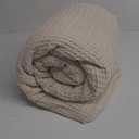 Bedsure 100% Cotton Blanket Queen Size for Bed - Breathable and Soft, Waffle Weave Blanket for Summer Spring, Beige, 90x90 Inches (Queen (90" x 90"), 02 - Beige (a Little Bit Yellow))