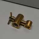 Shower Head Bracket Holder for Hand Held, Biveah Brass Shower Bracket Adjustable for 0.98 inch O.D Slide Bar Titanium Gold, KZS018TG