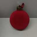 9 PCS Christmas Velvet Balls Flocked Xmas Tree Ball Ornaments Christmas Large Ball Set Xmas Tree Hanging Decoration 4 Inch, 6 Inch (Red, 3.15inch)