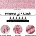 6 Packs 12 x 72 inches Light Pink Sequin Table Runner, Glitter Runner for Birthday Party Supplies Decorations Wedding Bachelorette Holiday Celebration Bridal Shower Baby Shower