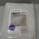 MIULEE 100% Blackout Linen Curtains for Bedroom, Ivory Solid Luxury Decor Thermal Insulation Room Darkening Drapes for Living Room Nursery Back Tab Rod Pocket 42 x 84 Inches, 2 Panels